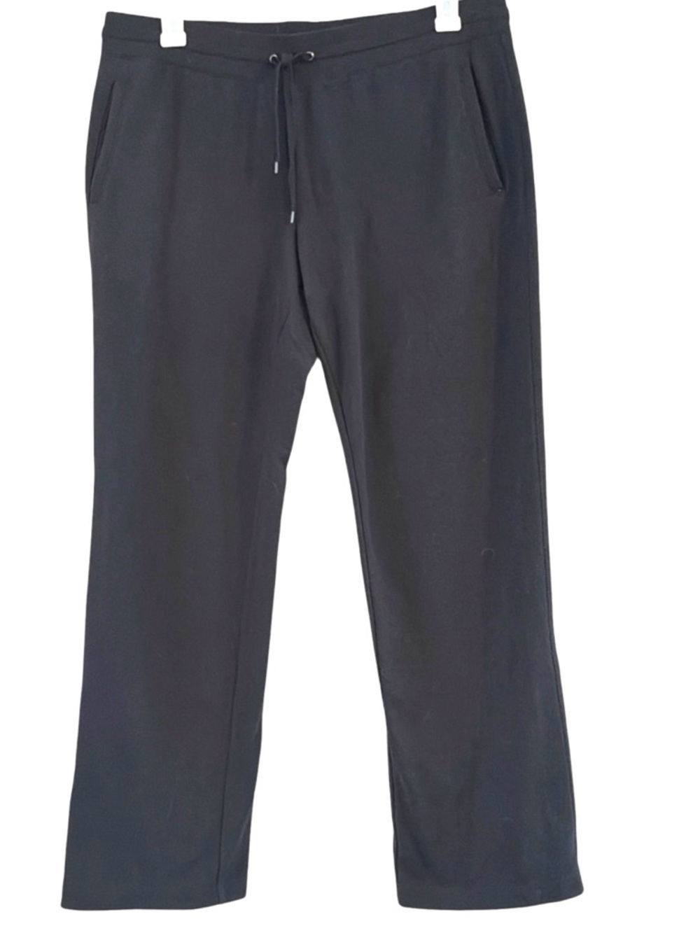 Banana Republic Black Drawstring Pockets Wide Straight Pants L